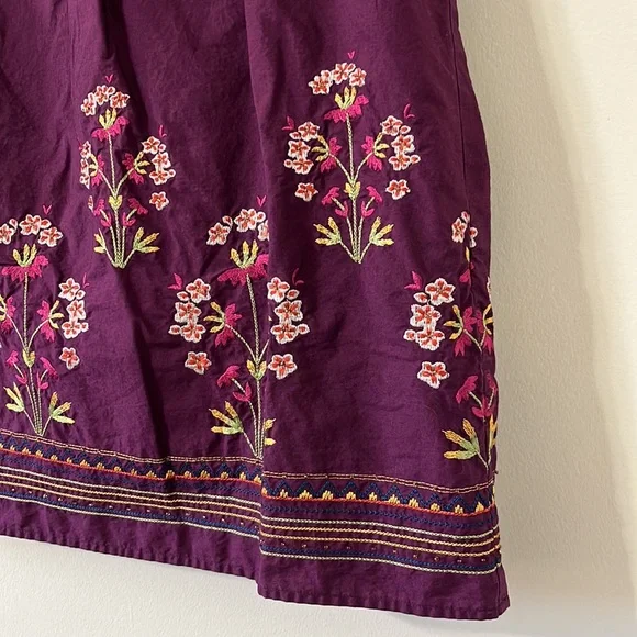 Talbots Purple Beaded Embroidered Pencil Skirt Size 14 - Picture 4 of 7